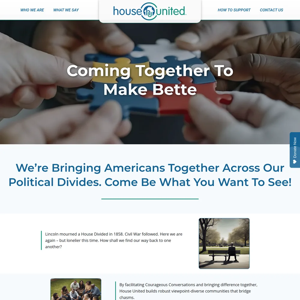 House United Movement website preview