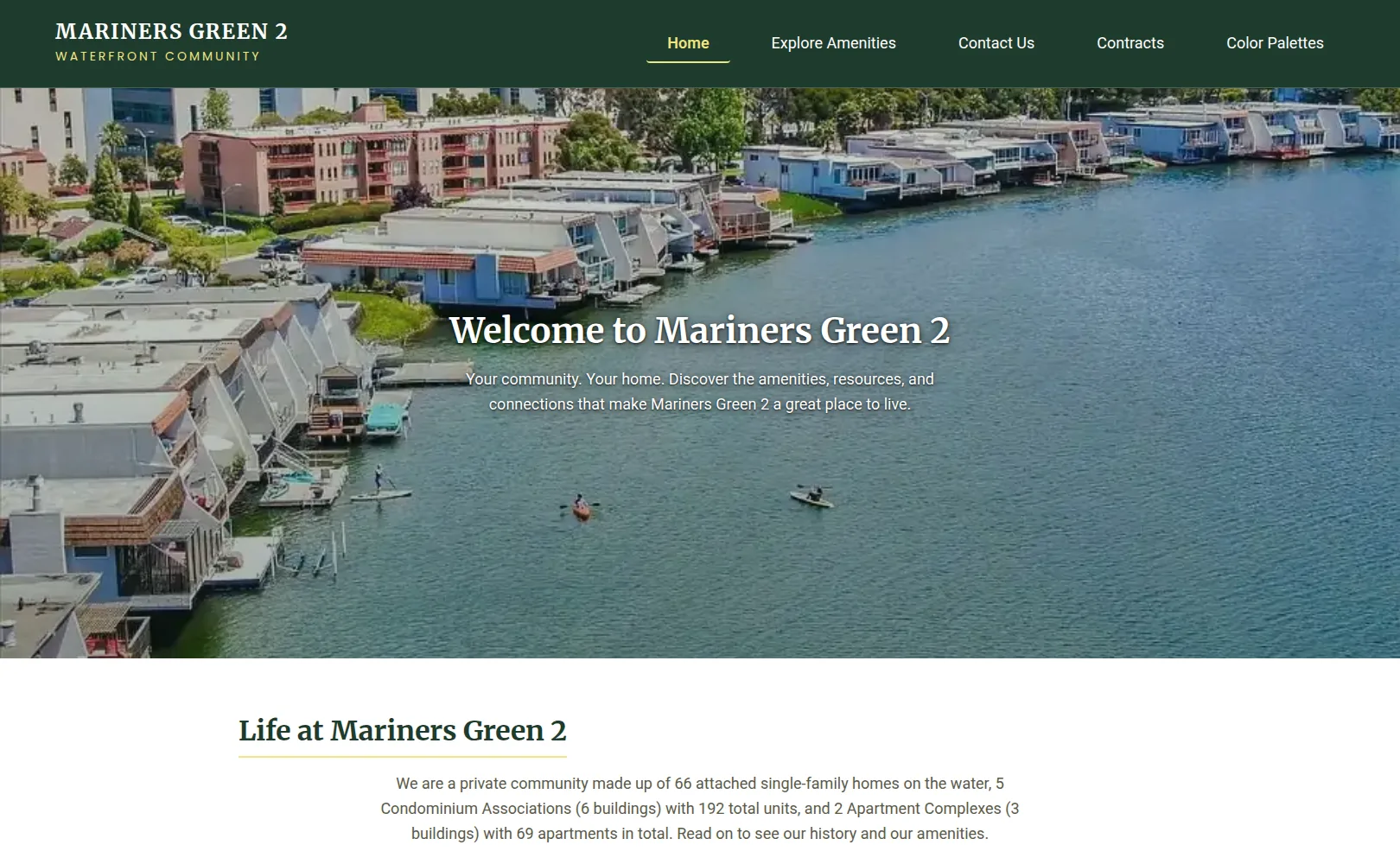 Mariners Green 2 HOA website preview